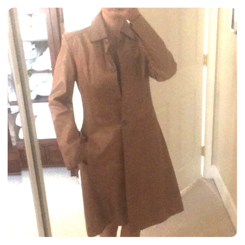 Leather trench coat - like new. Nordstrom line.